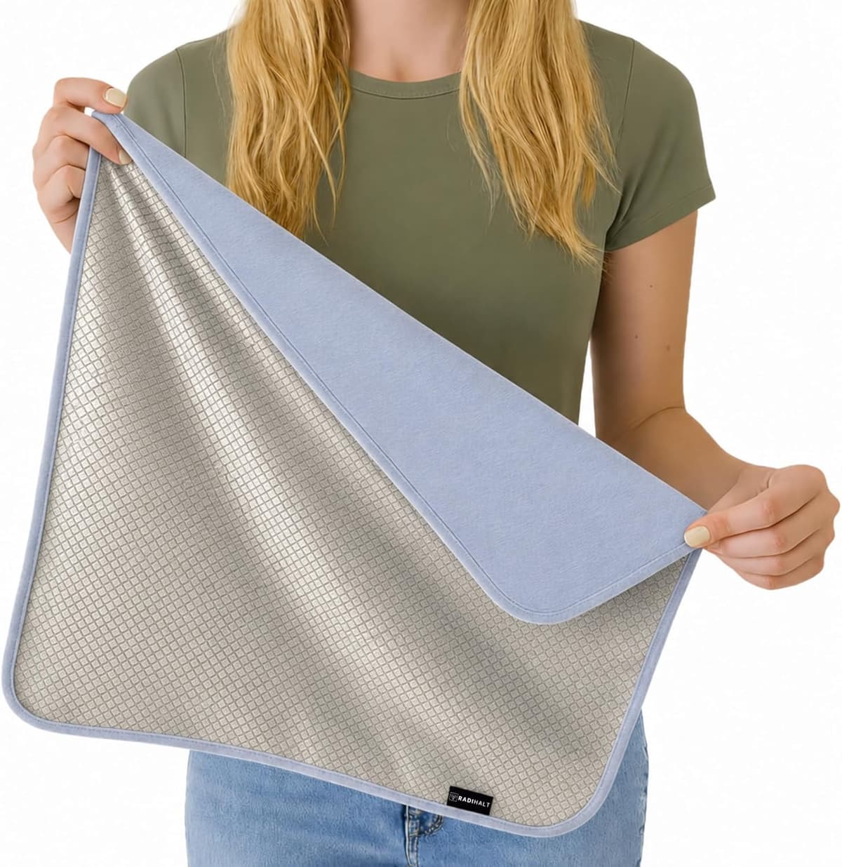 Main product image — 18x18 grey RADIHALT blanket
